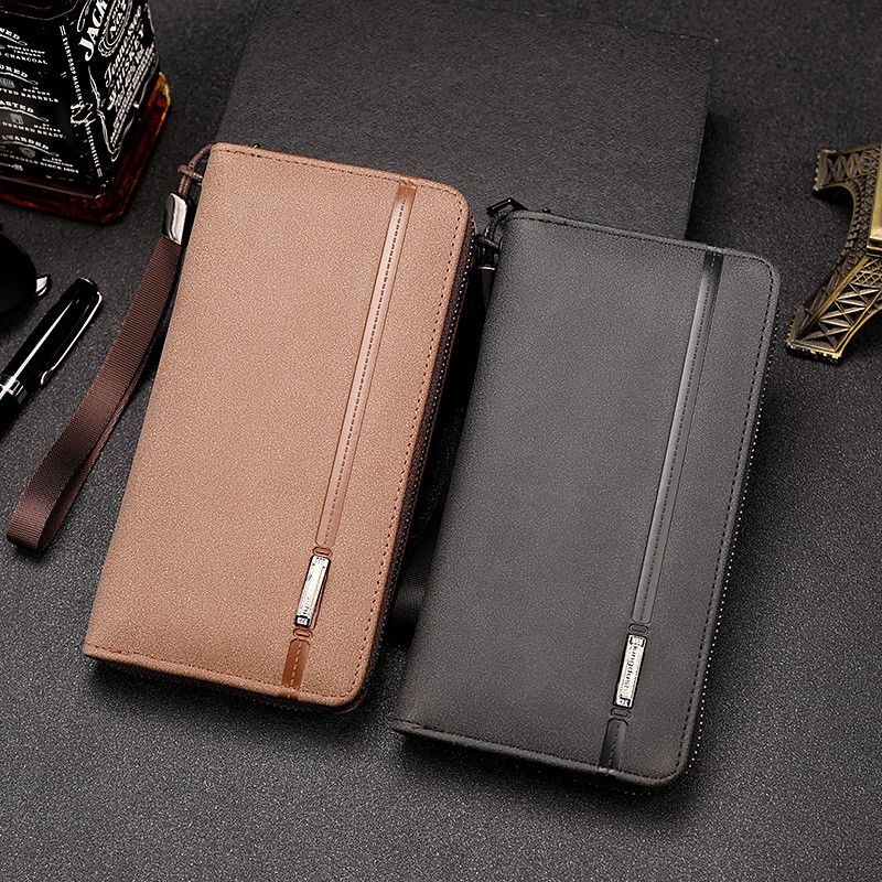 New Men Wallets Large Capacity Cell Phone Pocket Zipper Clutch Bag Male Business Purse carteira masculina coin pocket Male Purse