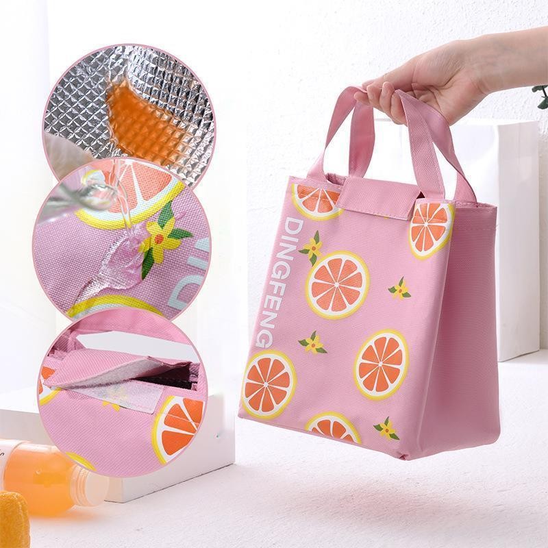 Cute Lunch Bag Aluminum Foil Thickened Lunch Bags Waterproof Student Portable Bento Bag New Outdoor Picnic Bags Ice Pack