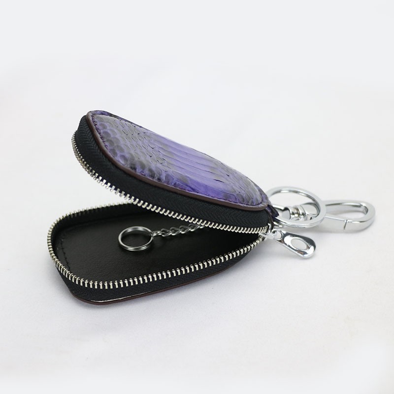 Customized Genuine Snake Leather Car Key Wallet Holder Men Luxury Car Key Ring Unisex Key Holder for Car