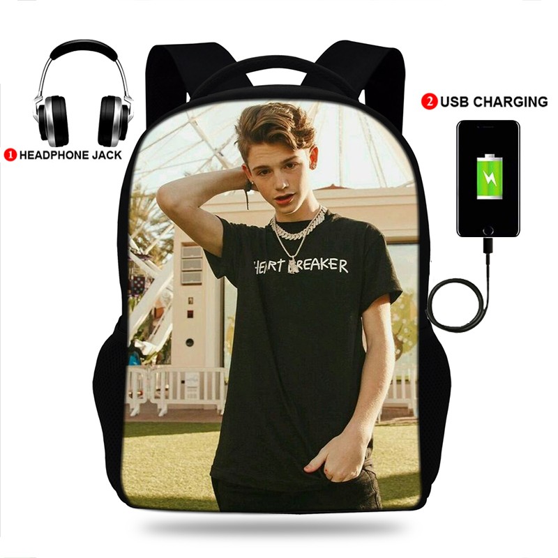 USB Charger School Bags for Teenage Boys and Girls Payton Moormeier Print Backpack Mens Portable Backpack Travel Bag