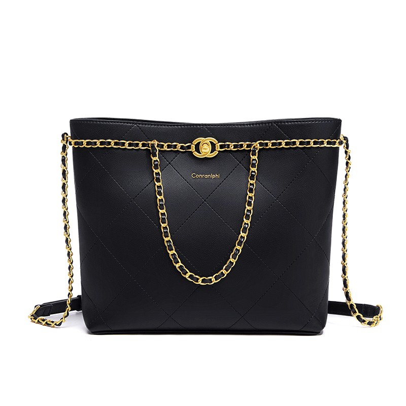 lozenge women shoulder bag sling bags tote chain bag large capacity bags retro black crossbody bags for women