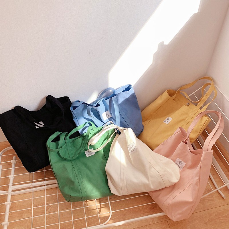 Canvas Purses and Handbag Shoulder Bags for Women 2020 Casual Fashion Girls Shopper Phone Bag Wholesale Shopping Large Wallet