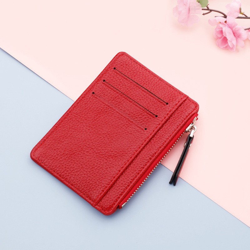 Fashion Classic Mini Card Holder for Women Girls Stylish Simple All-match Coin Purse Soft PU Leather Bank Card Organizer