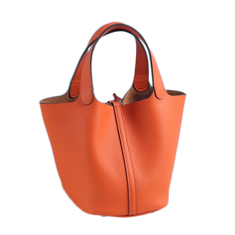 100% Cow Leather Tote Bag for Women, Genuine Leather Ladies Bucket Handbag Vintage Luxury Fashion Bag Leather Handbags Sac