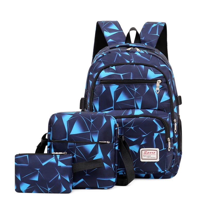 3pcs/set High School Bags For Women 2021 Boys Single Shoulder Bag Male Large Bags Student Travel Backpack Men School Backpack mochila