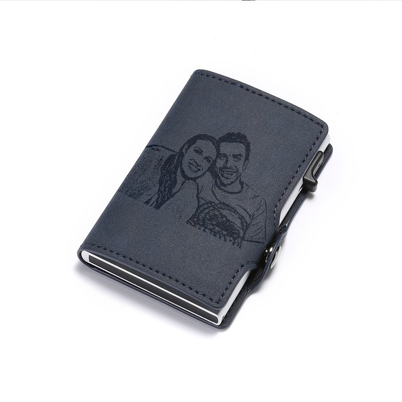 Custom Pictures Original Men Wallets Rfid Card Holder Slim Thin Front Pocket Wallet Money Bag Small Purse Male Walet Wellet for Men