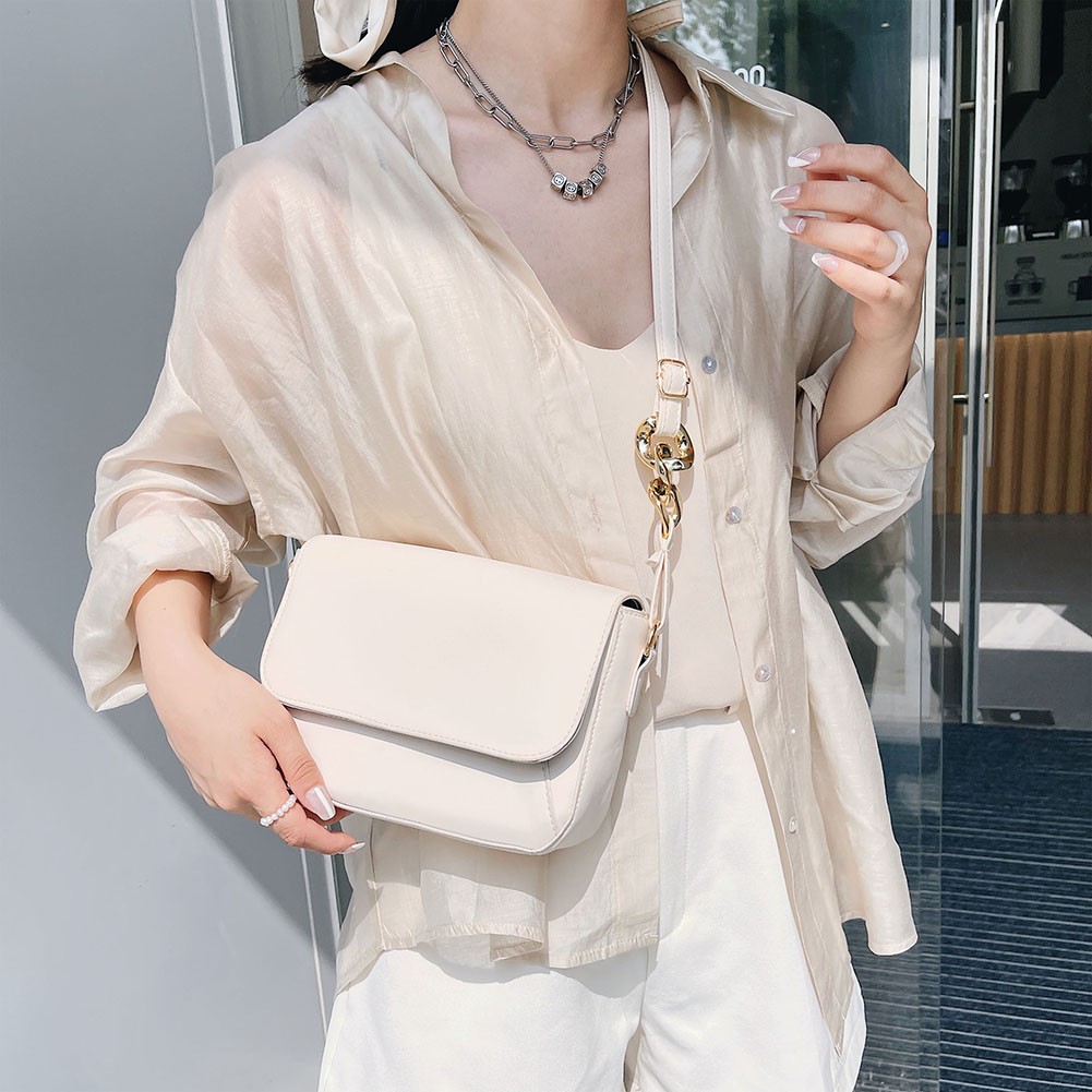 Women Bag Fashion PU Leather Crossbody Shoulder Female Messenger Bag Solid Color Flap Bags Purse For Women 2021 New