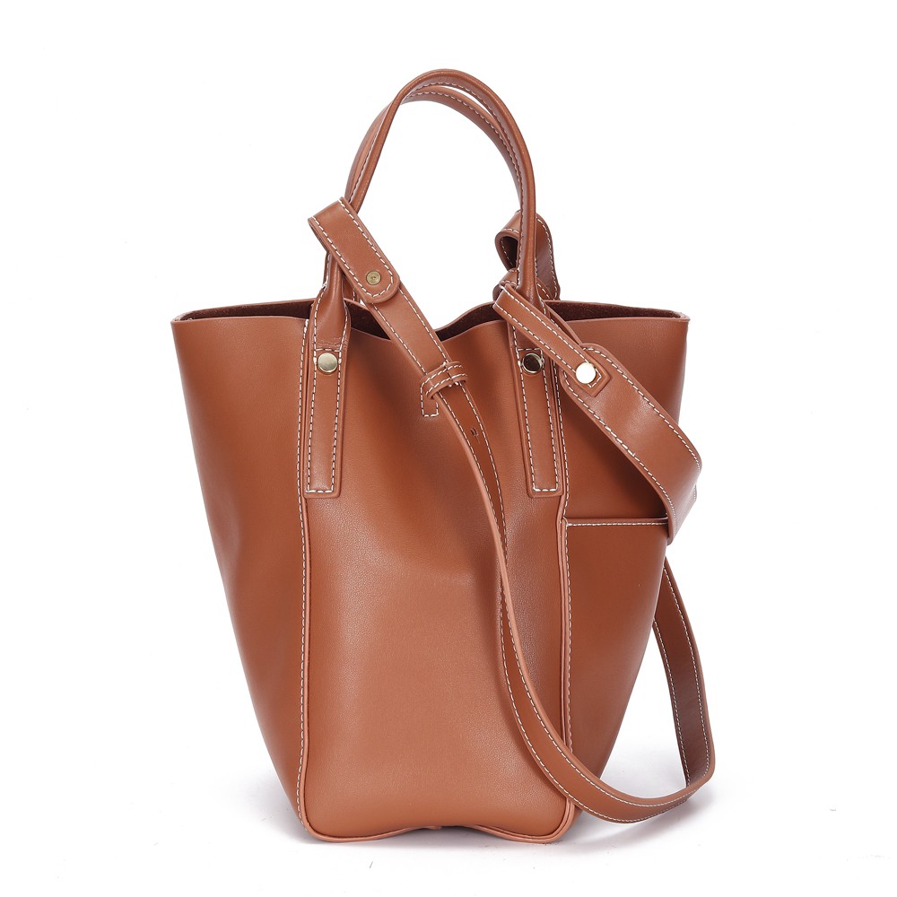 2022 New Original Women's Bag One Shoulder Soft Leather Bucket Bags