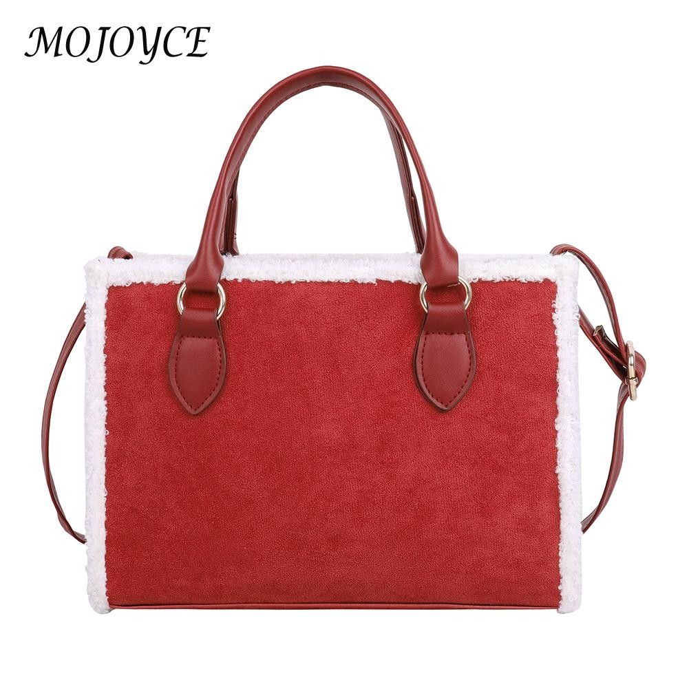 Women Shoulder Bags Winter Fashion Faux Lamb PU Small Zipper Shoulder Bag Everyday Crossbody Bag For Shopping Travel