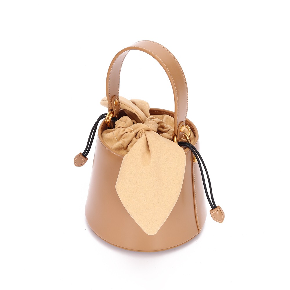 Ladies bucket bag 2022 new bow knot shoulder messenger bag