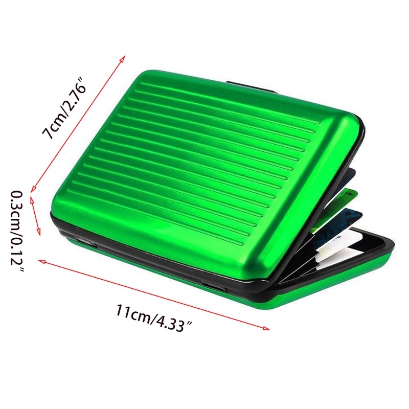 Aluminum Business ID Credit Card Holder Pocket Wallet Purse Organizer