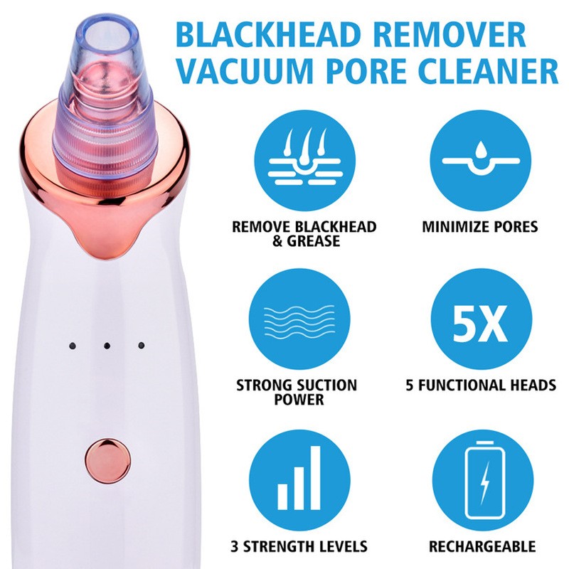 USB Stock Facial Blackhead Acne Remover Cleaner Blackhead Pore Vacuum Black Spot Cleaning Tool Pore Cleaner