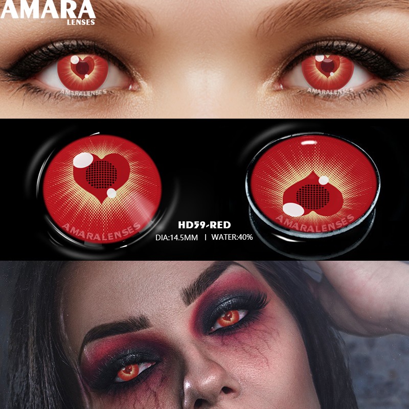 Amara Colored Contact Lenses For Eyes Anime Cosplay Colored Lenses Blue Purple Multicolor Contact Lenses Makeup Beauty