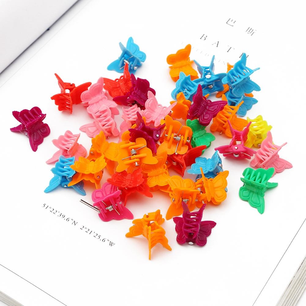 Colorful Butterfly Hair Clips 15x18mm 20/50/100/200pcs Mini Barrettes Hair Styling Tool