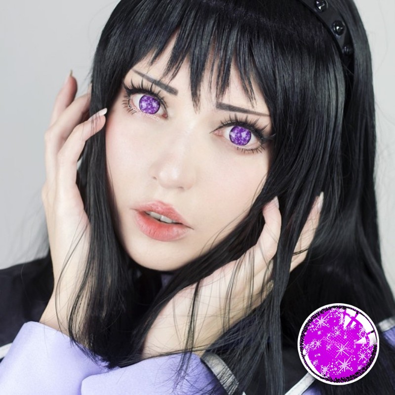 Bio-essence 2pcs/pair cosplay color contact lenses for eyes cartoon anime accessories pruple pupil lens for all