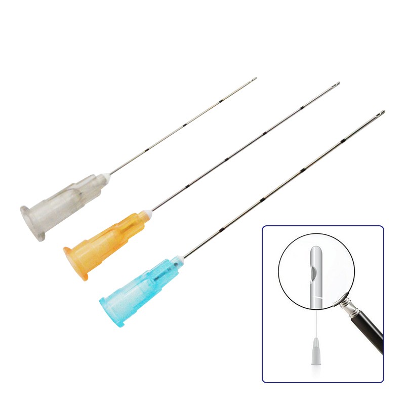 10pcs Disposable Blunt Tip Cannula For Filler Injection 18G 20G 21G 22G 23G Uric Acid Facial Filling Nasal Slight Blunt Needle