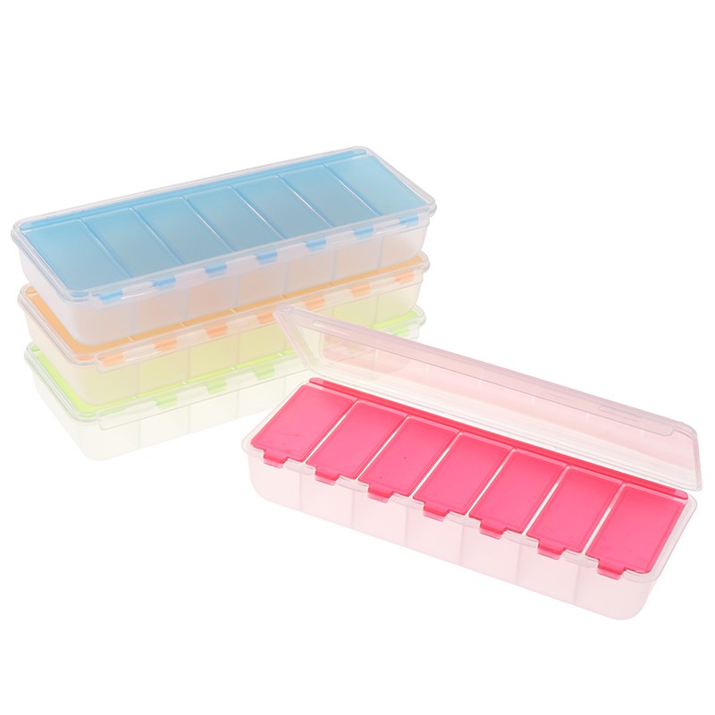 7 Day Pill Extra Large Pill Organizer Box for Travel Weekly Daily Medication Pack Medicine Organizer for Fish Oils Vitamins