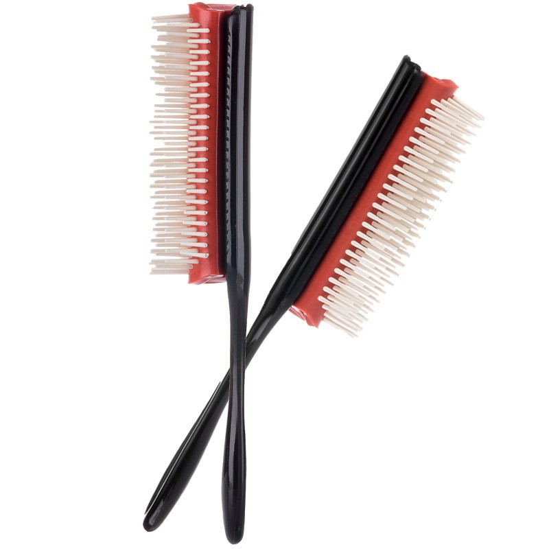 9-rows Detangling Hair Brush Denman Hair Combs Detangler Hairbrush Scalp Massager Straight Curly Wet Hair Comb