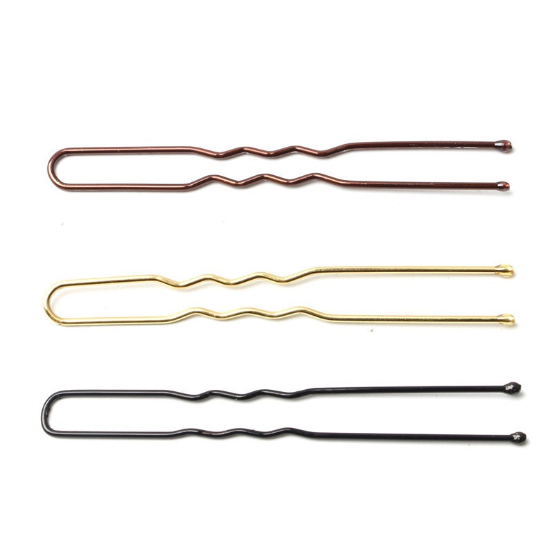 50pcs/bag 5/6/7cm U Shape Alloy Hairpins Bar Hair Clips Simple Metal Bobby Pins Barrettes Wedding Hairstyle Tools Hairpins