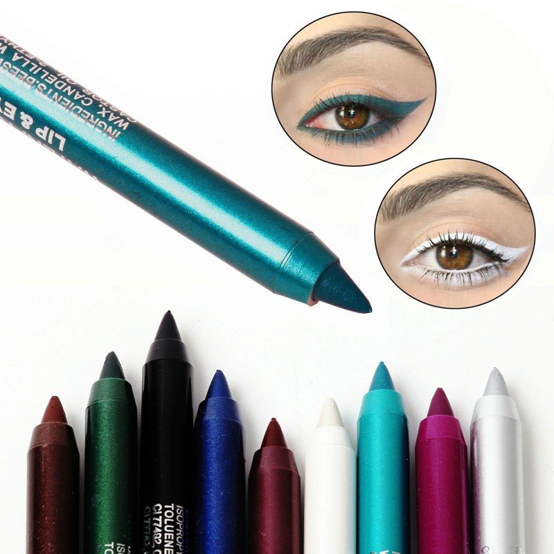 1pc Selling Charming Women Long※ Waterproof Eyeliner Pencil Pigment Silver Color Eyeliner Beauty Makeup Beauty Tools