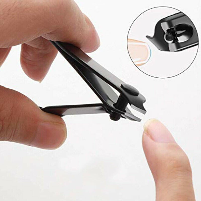 3 Sizes Nail Clipper Black Stainless Steel Strong Ultra Sharp Anti Slip Correction Professional Manicure Nail Care Tool Kit