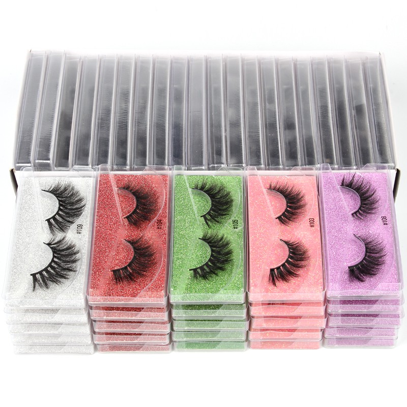 Lanjinglin - Artificial mink eyelashes in bulk, natural eyelashes, wholesale