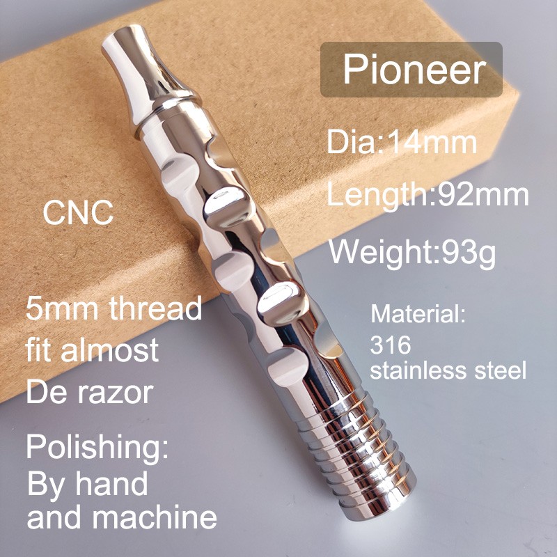 Dscosmetic Pioneer CNC 316 Shaver Handle, Safety Stainless Steel