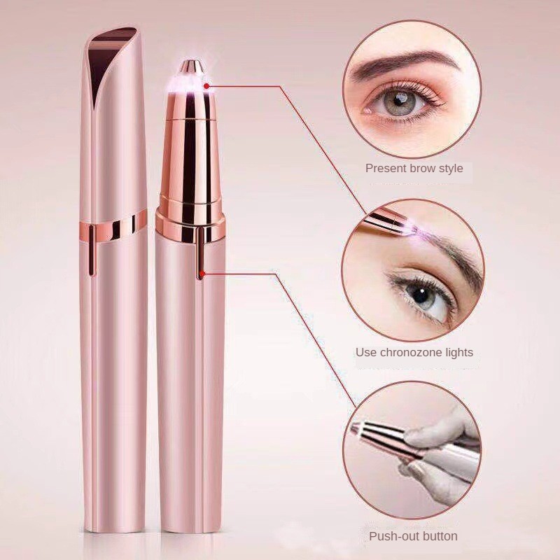 Women Electric Eyebrow Trimmer Usb Rechargeable Eye Brow Epilator Mini Lipstick Shaper Shaver Painless Shaving Face Hair Remover