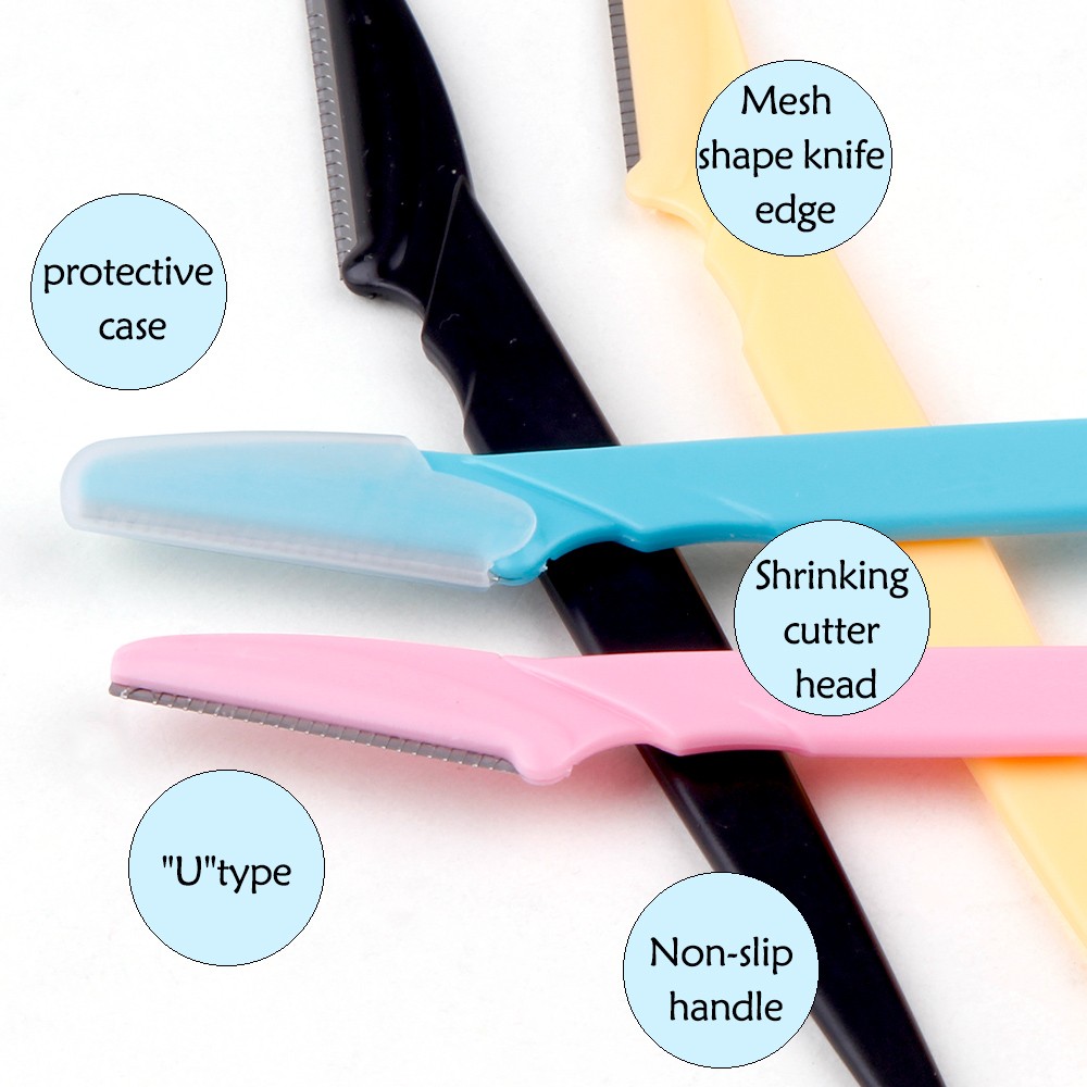 20/40/80pcs Eyebrow Trimmer Safe Blade Shaver Portable Face Eye Hair Removal Cutters Safety Woman Makeup Tool