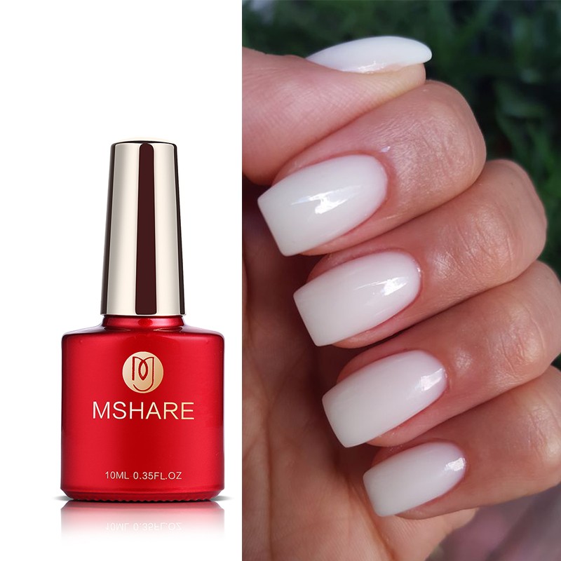 MSHARE Nude Builder Nail Extension Gel Milky Pink Cream Color Liquid In Bottle Quick Build Clear Led UV Gel 10M