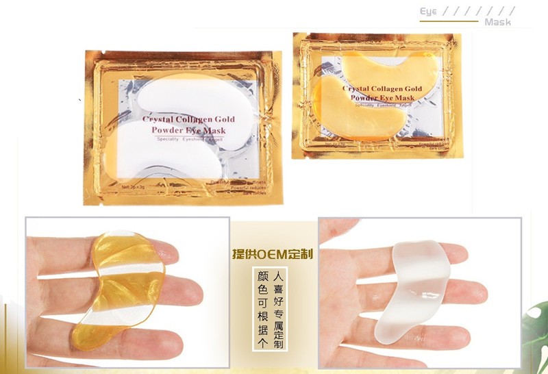 200pcs=100Pairs Korean Cosmetics Beauty 24K Crystal Collagen Golden Eye Mask Anti Aging Acne Moisture Patches Eye Skin Care