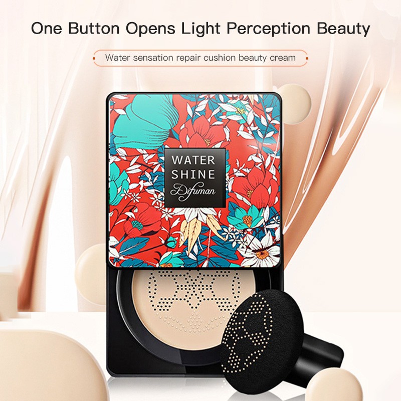 Mushroom Head BB Air Cushion Foundation CC Cream Women Waterproof Concealer Brighten Face Base Tone Korean Cosmetic Makeup TSLM1