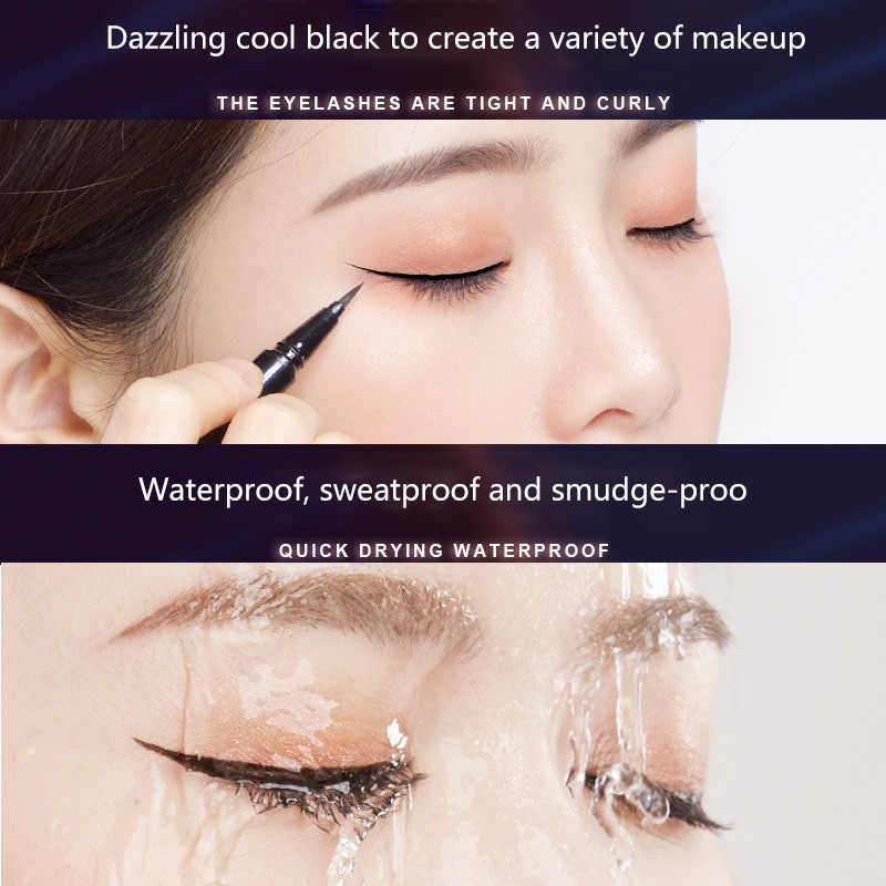 Professional Female Eyeliner Cosmetics Makeup Korean Beauty Lotion Smooth Quick-drying Long Lasting Black Waterproof Liquid