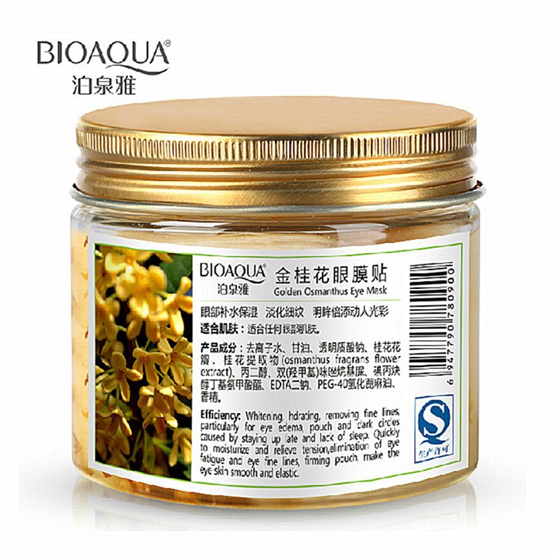 BIOAQUA Gold Osmanthus Eye Mask Eye Patch Women Collagen Gel Dark Circles Acne Face Mask Patches Free Eye Skin Care