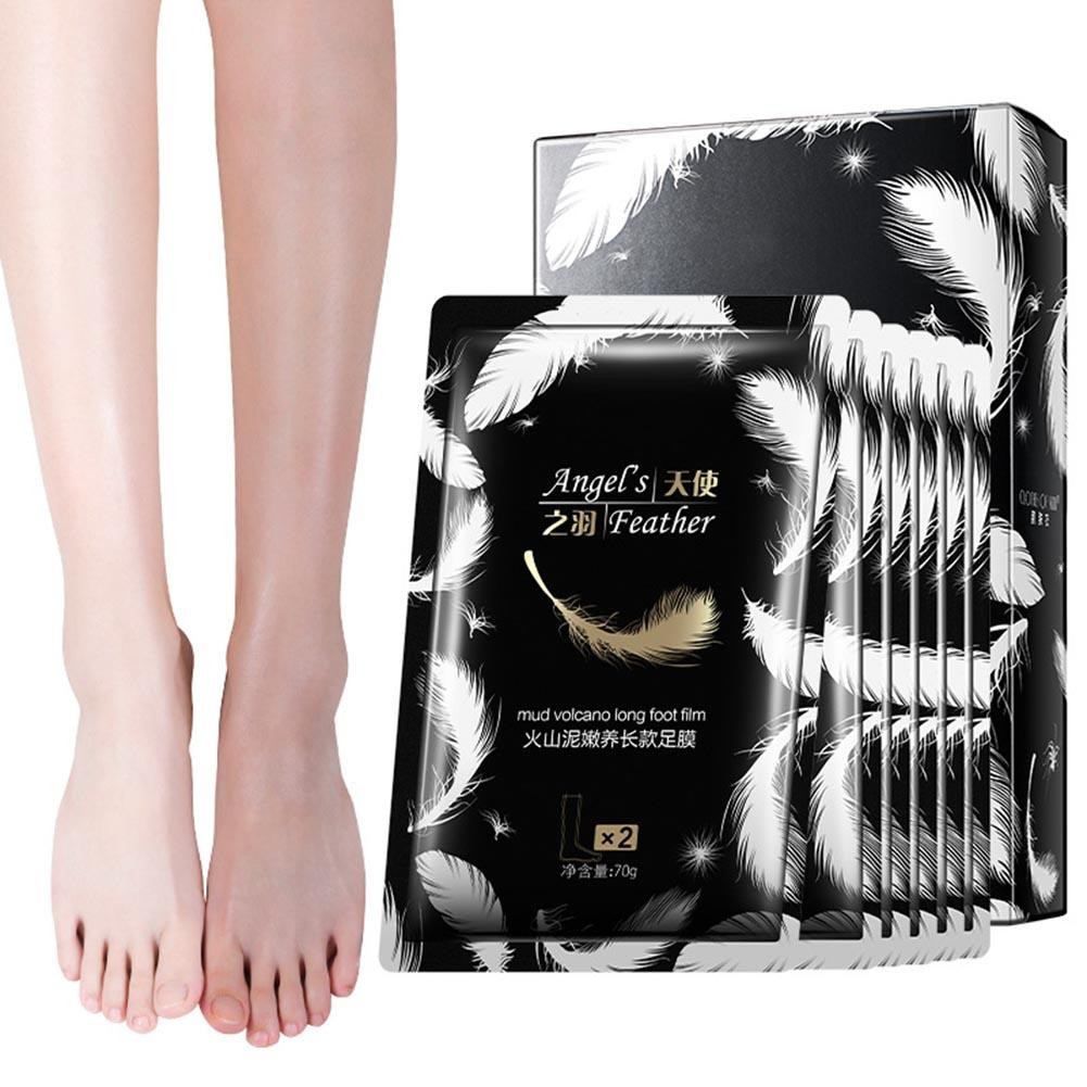 1 Pair Volcanic Mud Remove Exfoliating Peeling Moisturizing Exfoliating Skin Foot Masks for Long Legs Foot Cover Masks