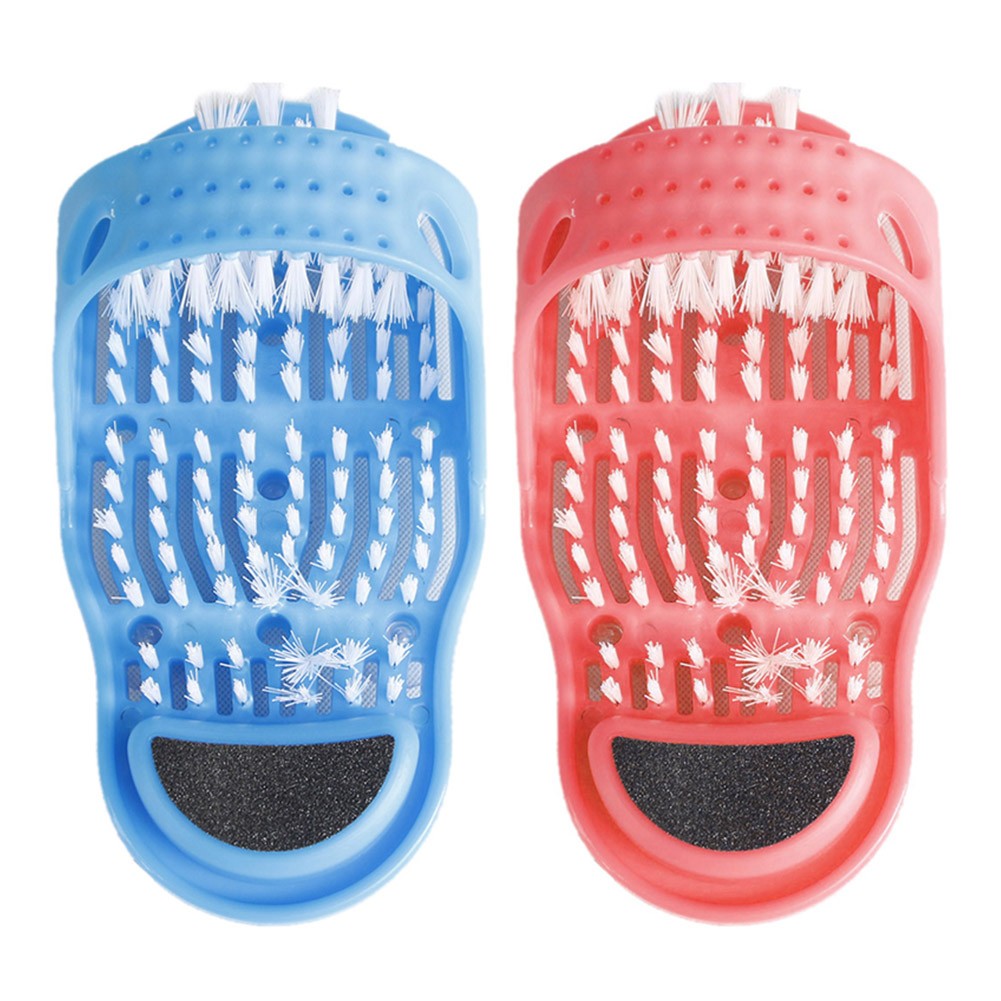 Plastic Bathing Massage Slippers Foot Cleaner Heel Scrub Foot Scrub Care Device