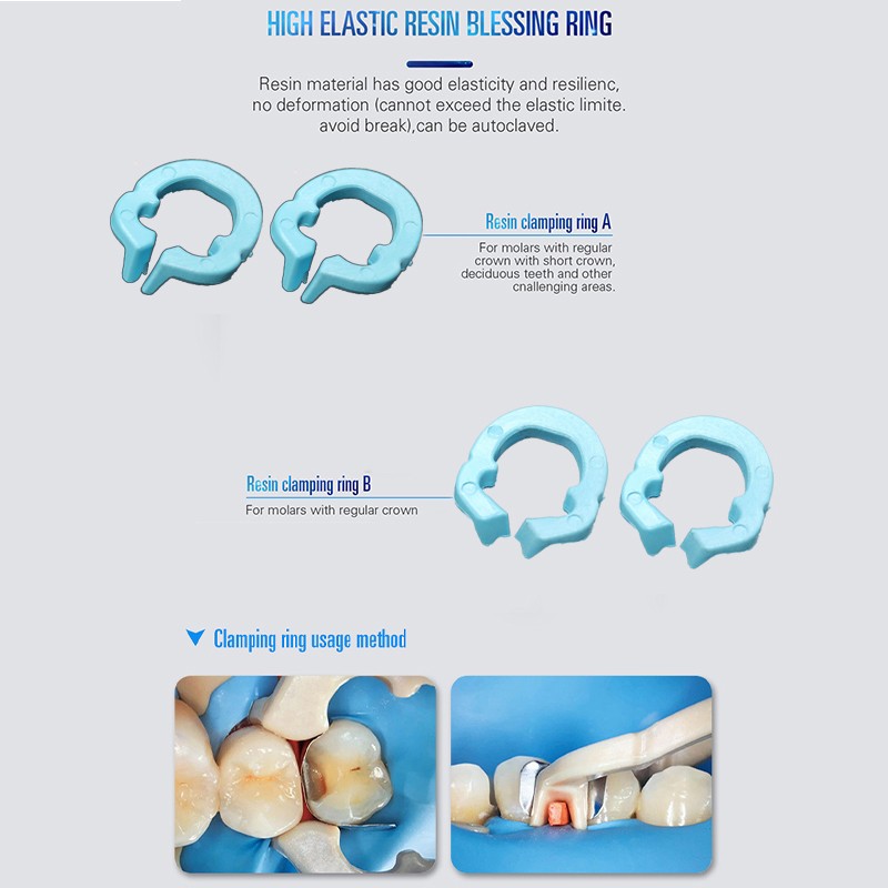 Dental Resin Clamping Ring Spacer Sectional Ring Contoured Metal Matrices Holder Matrix Fixed Clamp Autoclavable