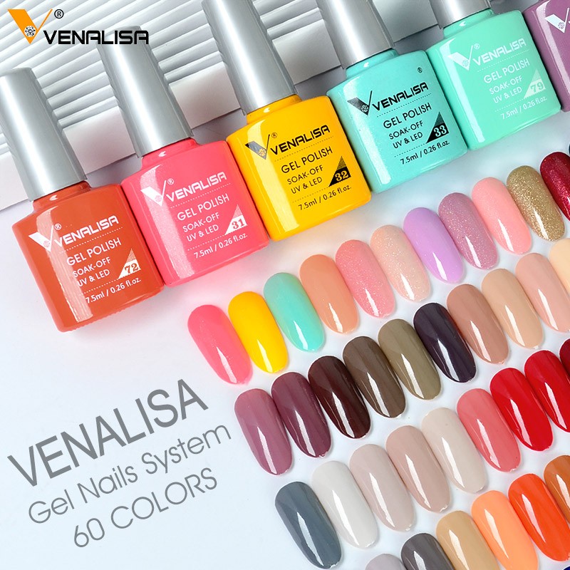 Venalisa Fashion Bling 7.5ml Soak Off UV LED Gel Nail Gel Polish Cosmetics Nail Art Manicure Nails Gel Polish VIP3 Nail Varnish