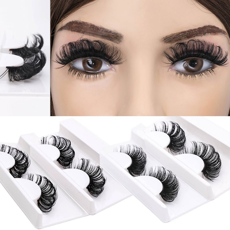 1pairs 8-20mm False Eyelashes Russia Curl Lashes DD Volume Handmade Thick Mink Eyelashes Full Strip Lashes Cruelty Free Cilios