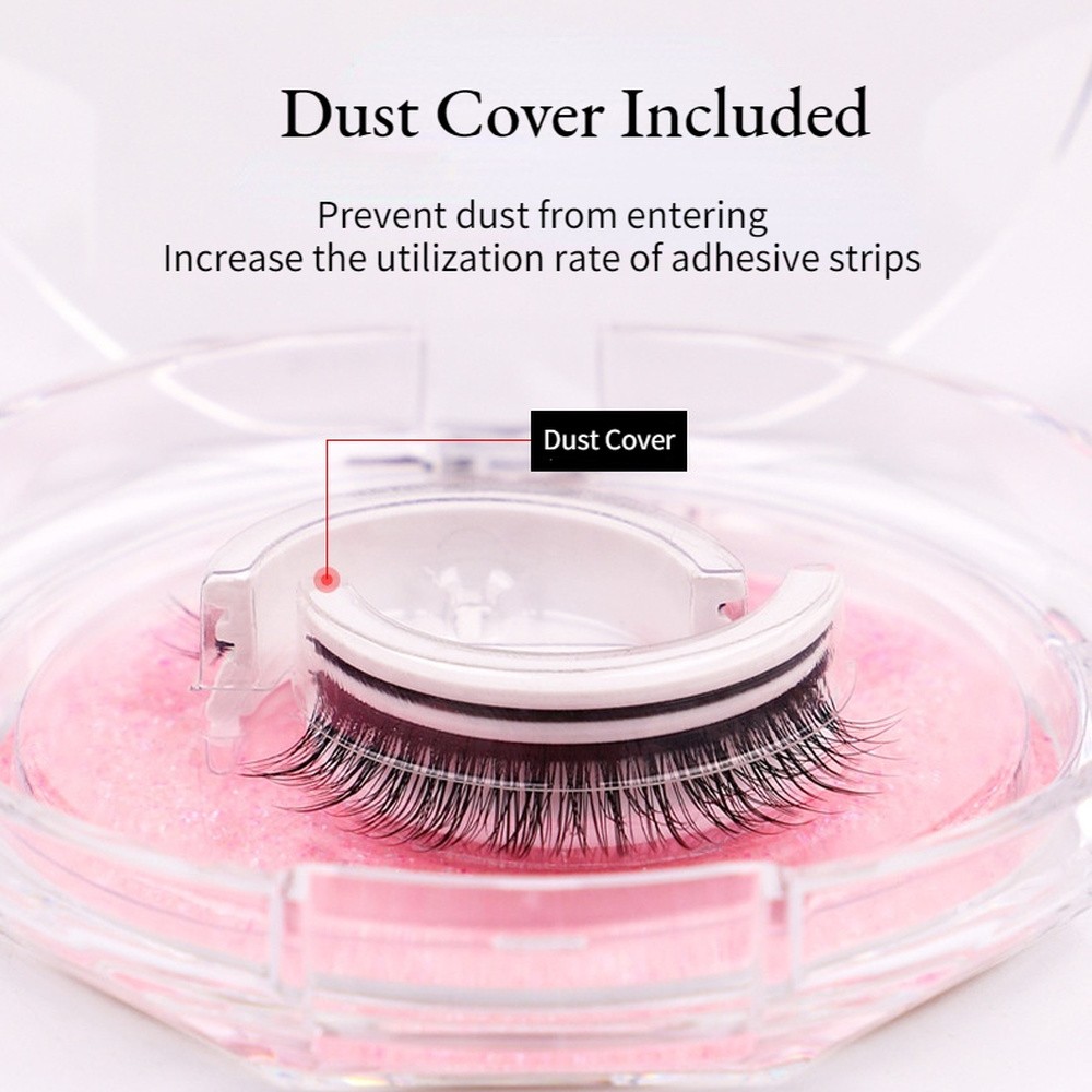 3D False Eyelashes Reusable Self-adhesive Fake Eye Lashes Glue Free Easy to Wear Natural Eyelashes Extension Makeup Tool