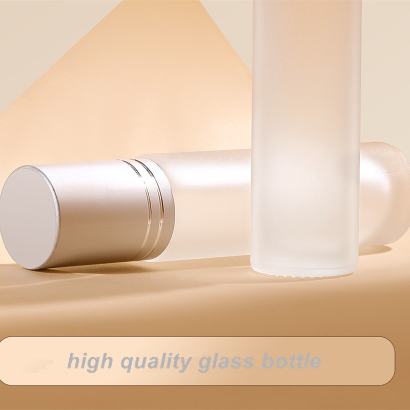 10pcs/lot 5ml10ml Roll On Bottle Thick Frosted Glass Perfume Bottle Doterra Refillable Empty Roller Vial Essential Oils