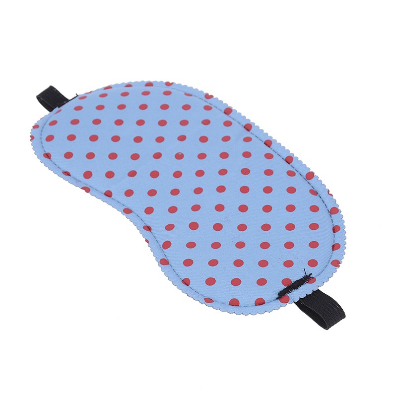 Dot Print Sleeping Mask Soft Eye Cover Portable Travel Comfort Sleep Aid Eye Patch PC