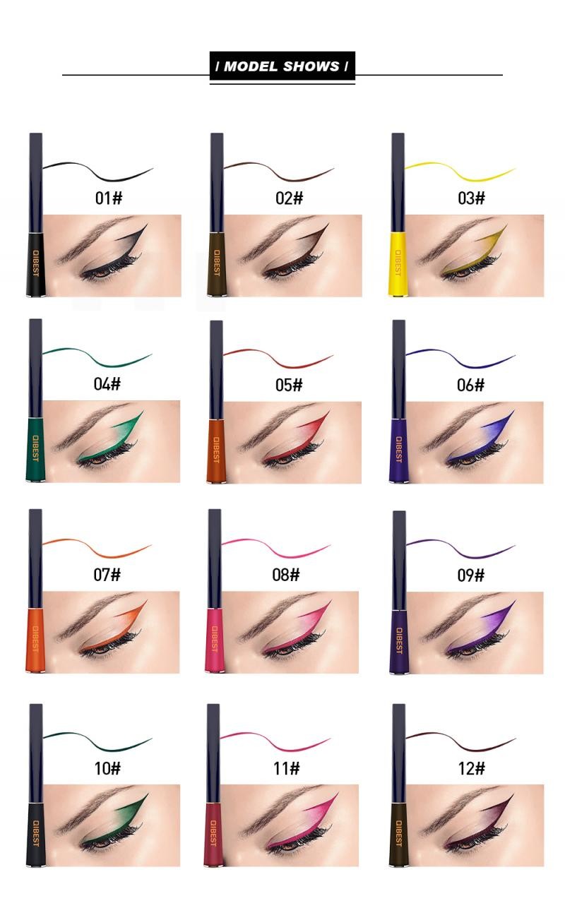 12 Colors Matte Liquid Eyeliner Pencil Waterproof Long Lasting Quick Dry Soft Sexy Charming Makeup Pen Tool TSLM2