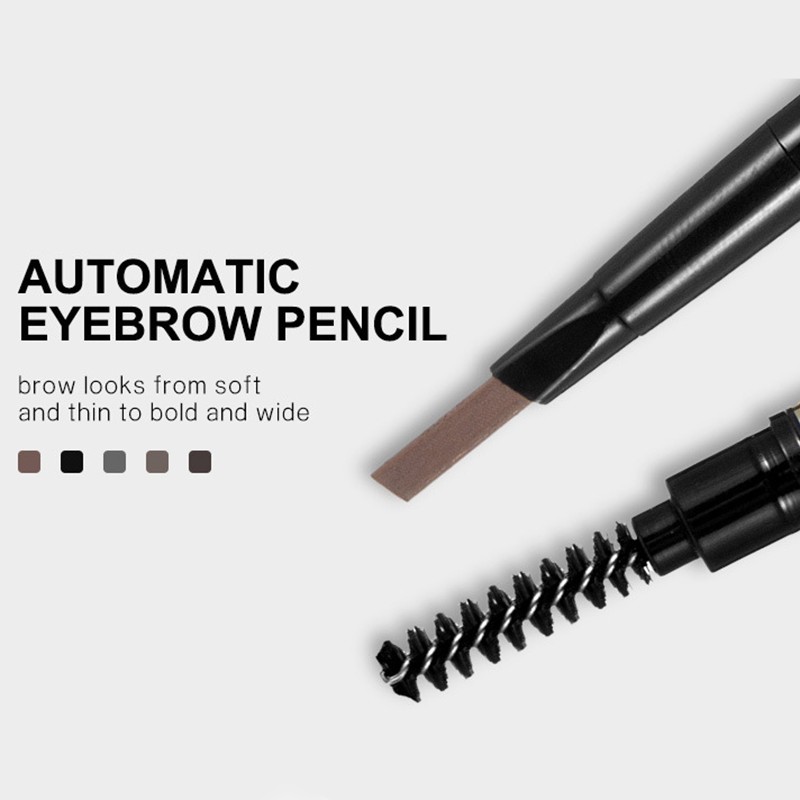 HANDAIYAN Double Ended Waterproof Eyebrow Pencil Long Lasting 5 Colors No Blooming Rotatable Paint Tattoo Eyebrow Pen TSLM1