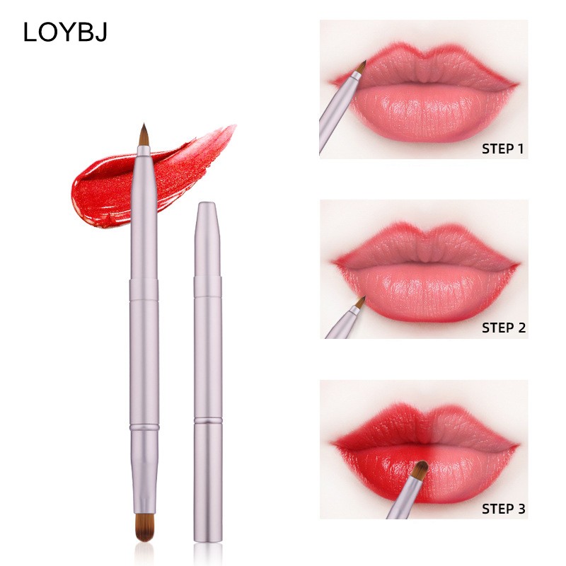 sainbj makeup brush portable lip contour concealer lip concealer makeup brush double end makeup brush for women