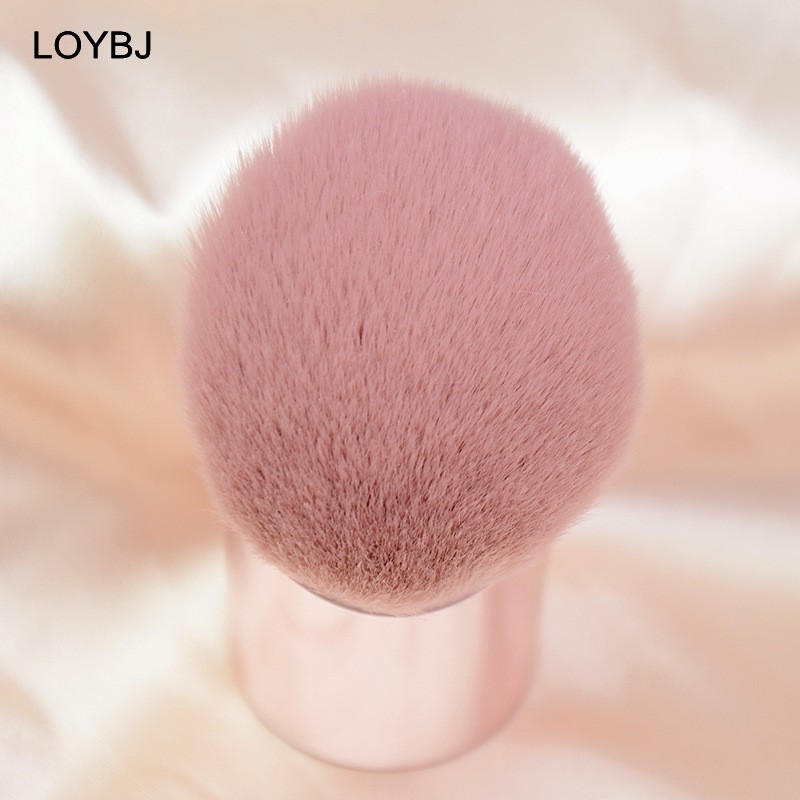 LOIBIG 1PC Oblique Cosmetic Powder Brush Round Head Powder Foundation Blush Contour Brushes Professional Cosmetic Blending Tools