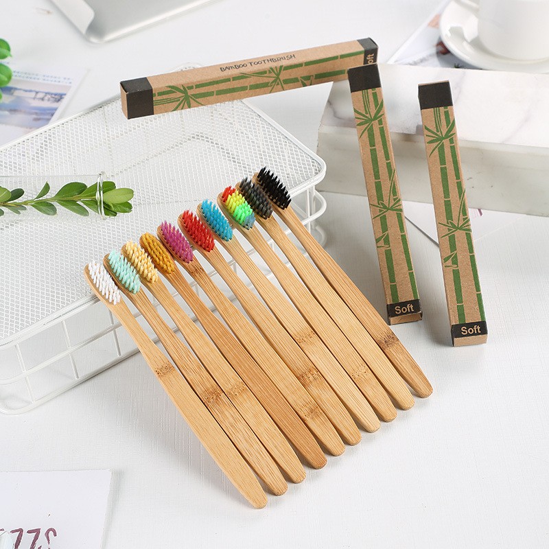 10pcs Bamboo Toothbrush Natural Bamboo Toothbrush Set Soft Bristles Charcoal Teeth Eco Bamboo Toothbrushes Dental Oral Care