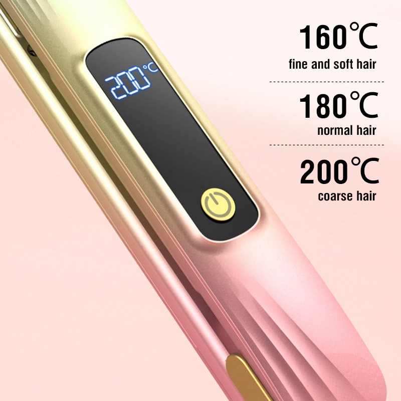 Hair Straightener 2 in 1 Flat Iron Curling Iron Professional Hair Styling Tools with Digital LCD Display Portable Ceramic Hair Curler