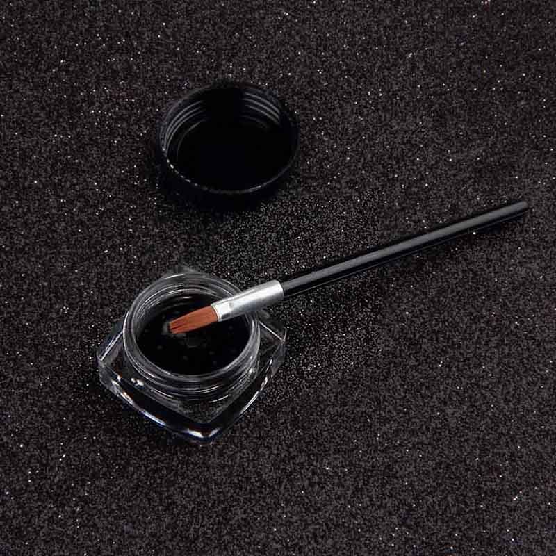 Black Waterproof Eyeliner Cream Long Lasting Gel Eyeliner Professional Eyeliner Shadow Gel Makeup With Brush Eye Cosmetics TSLM1