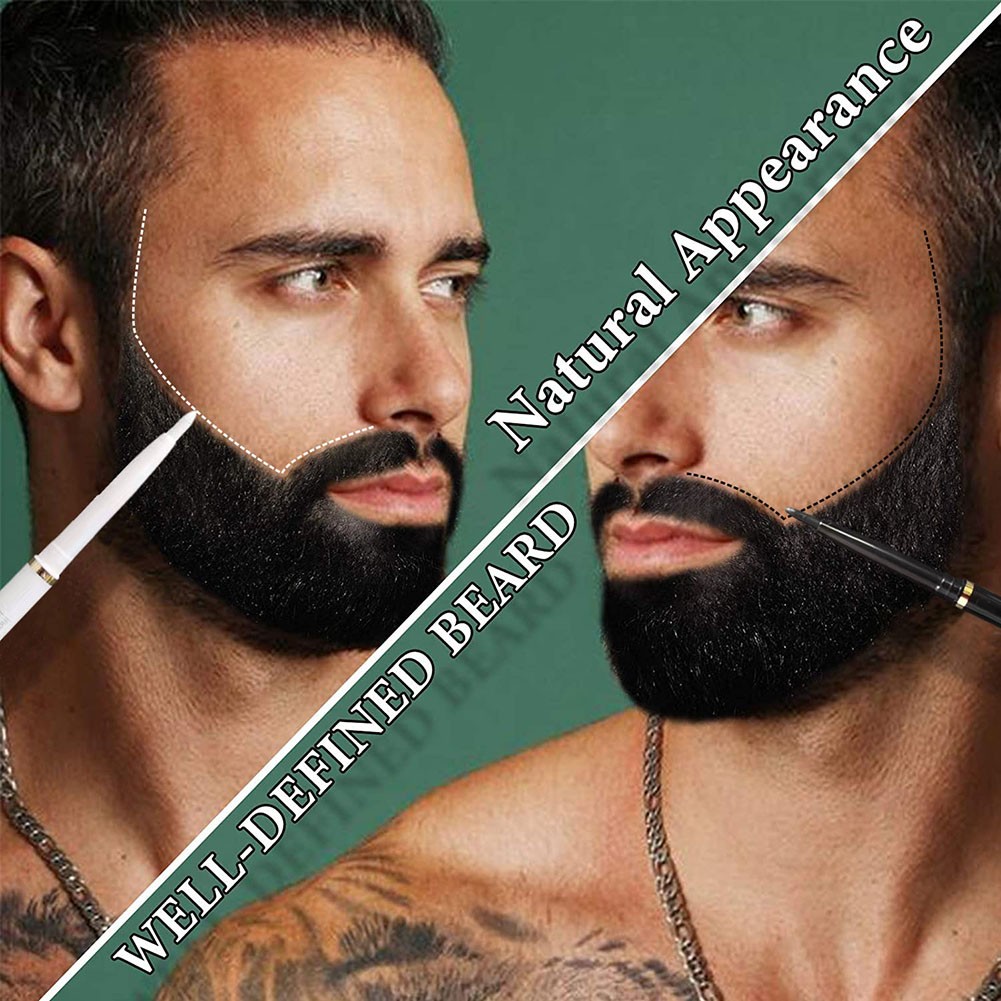 Fashion Men's Beard Makeup Enhancer Mustache Tinting Tools Beard Hair Loss Prevention Facial Bristles Waterproof Styling Pen